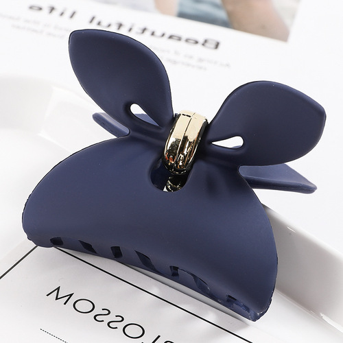  Hot Sale Large Size Cloth Bag Exterior Hollow Out Plastic Claw Clip Fashion Hair accessories Matte Bowknot Cla