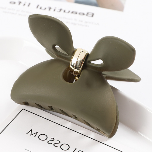  Hot Sale Large Size Cloth Bag Exterior Hollow Out Plastic Claw Clip Fashion Hair accessories Matte Bowknot Cla