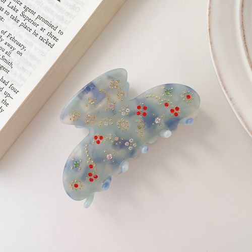 BELLEGIRL Korean style hotsale cellulose acetate hair fashion claw french clip women girls glitter rhinestone hair claw 