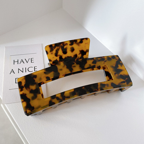 13cm  Large square cellulose acetate hair clip Big Hair Claw Clips For Women