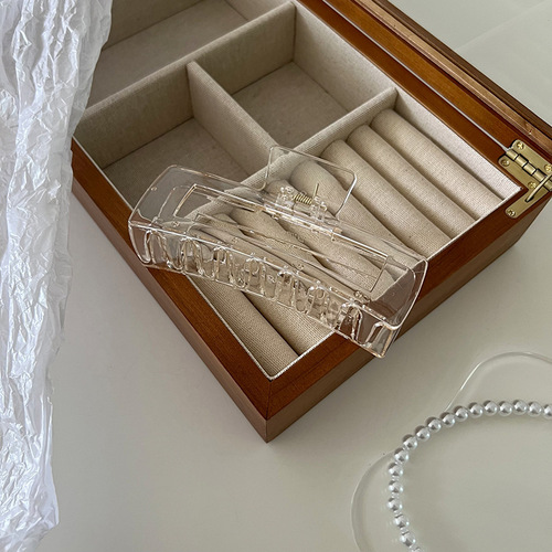 13cm Clip big size Ins Hair Accessories rectangle Hairpin Chain Fashion Hair Plastic Claw Clip
