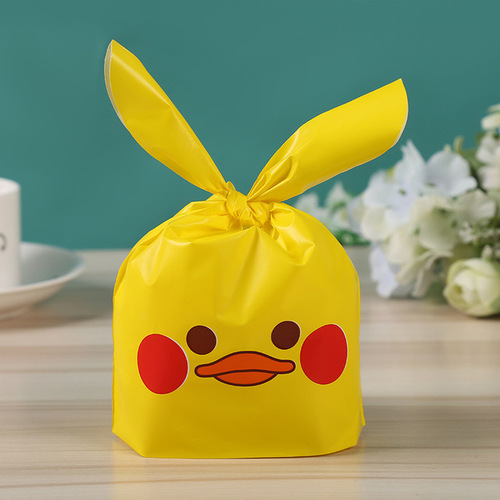 100pcs/bag Baked candy gift packaging  rabbit ears dessert rabbit bag sugar packaging  snacks  snowflake pastry plastic 