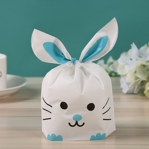 100pcs/bag Baked candy gift packaging  rabbit ears dessert rabbit bag sugar packaging  snacks  snowflake pastry plastic 