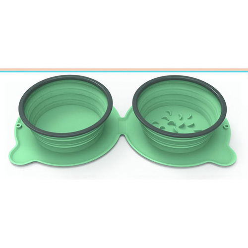 Silicone Dog feeder Slow eating Pet Bowl Portable Travel Pet Water Bowl