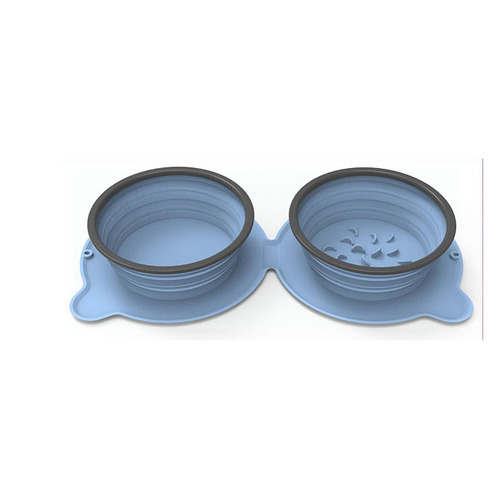 Silicone Dog feeder Slow eating Pet Bowl Portable Travel Pet Water Bowl