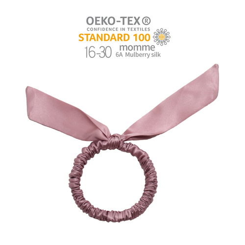 Arrival rabbit ears hair ornaments silk pure color elastic hair band hot sale silk hair scrunchies