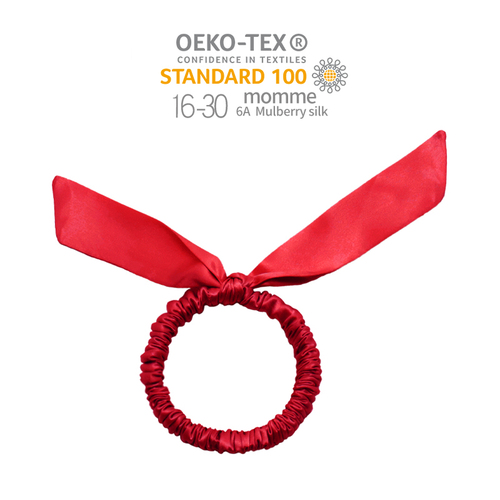 Arrival rabbit ears hair ornaments silk pure color elastic hair band hot sale silk hair scrunchies