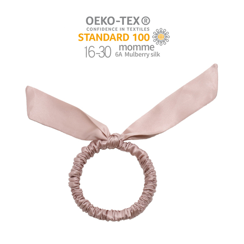 Arrival rabbit ears hair ornaments silk pure color elastic hair band hot sale silk hair scrunchies
