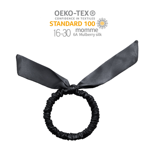 Arrival rabbit ears hair ornaments silk pure color elastic hair band hot sale silk hair scrunchies
