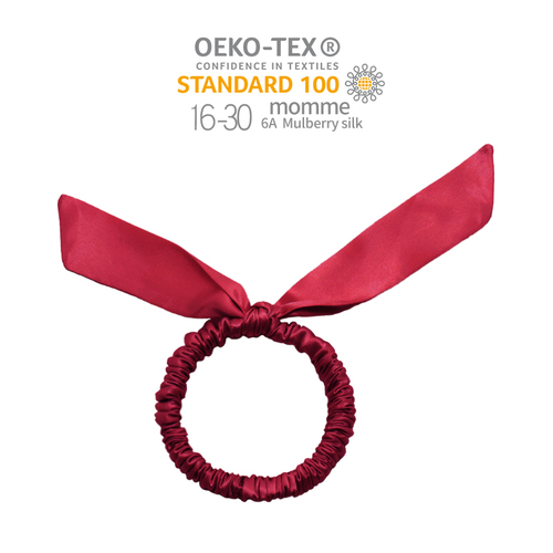 Arrival rabbit ears hair ornaments silk pure color elastic hair band hot sale silk hair scrunchies
