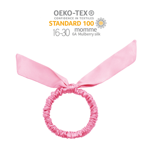 Arrival rabbit ears hair ornaments silk pure color elastic hair band hot sale silk hair scrunchies