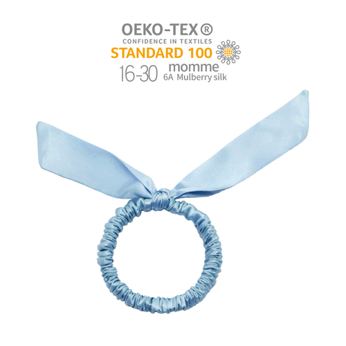 Arrival rabbit ears hair ornaments silk pure color elastic hair band hot sale silk hair scrunchies