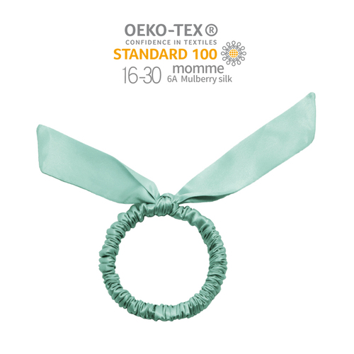 Arrival rabbit ears hair ornaments silk pure color elastic hair band hot sale silk hair scrunchies