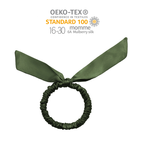 Arrival rabbit ears hair ornaments silk pure color elastic hair band hot sale silk hair scrunchies
