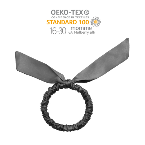 Arrival rabbit ears hair ornaments silk pure color elastic hair band hot sale silk hair scrunchies