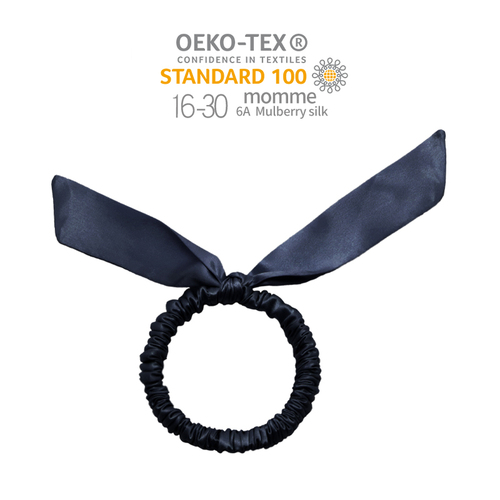 Arrival rabbit ears hair ornaments silk pure color elastic hair band hot sale silk hair scrunchies
