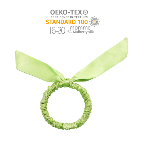 Arrival rabbit ears hair ornaments silk pure color elastic hair band hot sale silk hair scrunchies