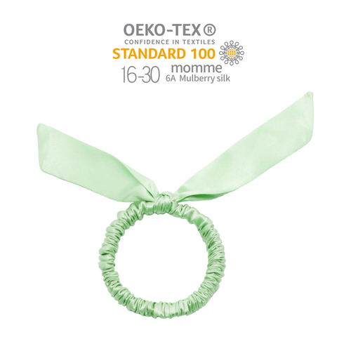 Arrival rabbit ears hair ornaments silk pure color elastic hair band hot sale silk hair scrunchies