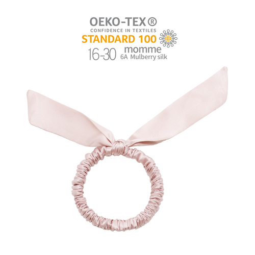 Arrival rabbit ears hair ornaments silk pure color elastic hair band hot sale silk hair scrunchies