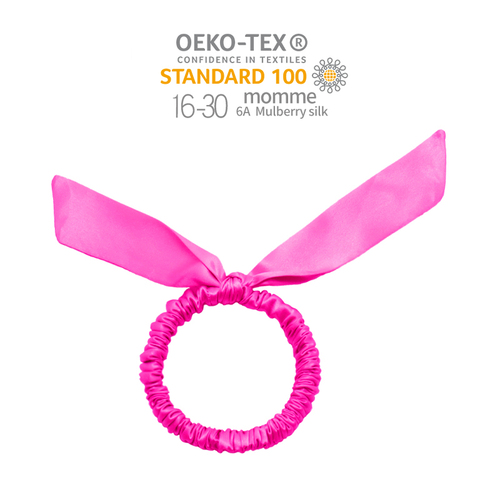 Arrival rabbit ears hair ornaments silk pure color elastic hair band hot sale silk hair scrunchies