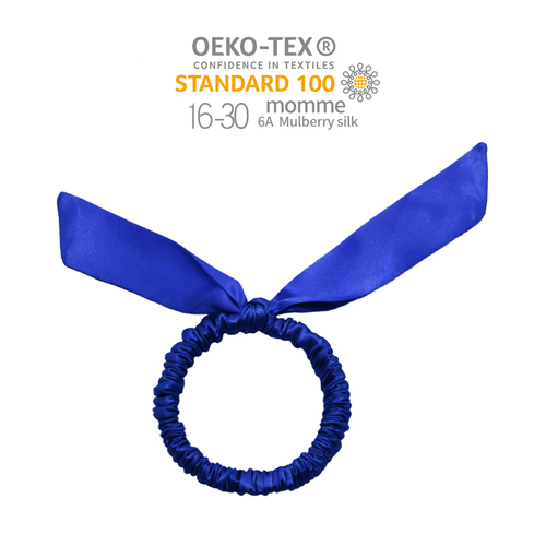 Arrival rabbit ears hair ornaments silk pure color elastic hair band hot sale silk hair scrunchies