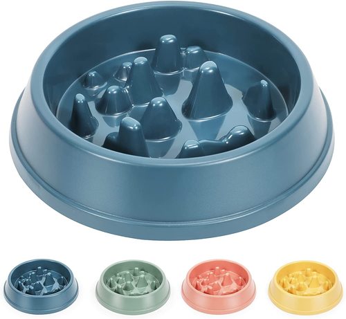  Pet Dog Slow Food Bowl Anti Choking Eco-Friendly Plastic Dog Feeder Pet Food Bowl