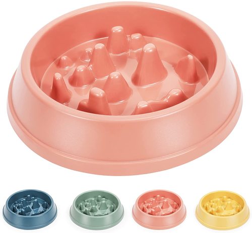  Pet Dog Slow Food Bowl Anti Choking Eco-Friendly Plastic Dog Feeder Pet Food Bowl