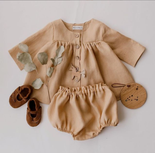 Girls Clothing Sets Plaid Long Sleeve Top + Pants 2pcs Baby Clothes Set Linen Rayon Kids Clothes