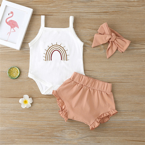 Summer  Toddler Clothes Cute Boy Gentleman White Shirt Suspenders Shorts Pants Outfit Suit Baby Clothing Set