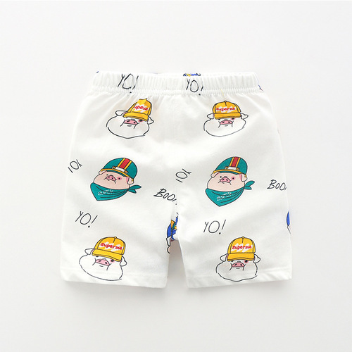 2022 New Boys' Summer Pure Cotton Thin Open Crotch Pants Baby Children's Comfortable Shorts
