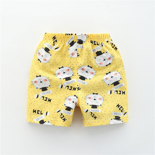 2022 New Boys' Summer Pure Cotton Thin Open Crotch Pants Baby Children's Comfortable Shorts