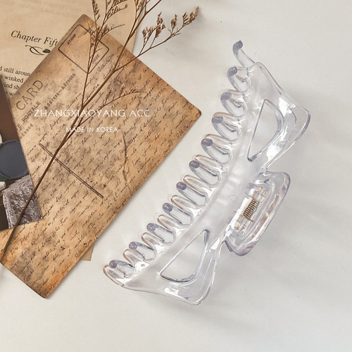 4 colors 5.7inch XXL size Fashion extra big 14.5cm  plastic hair claw crystal hair claw clips for women girls