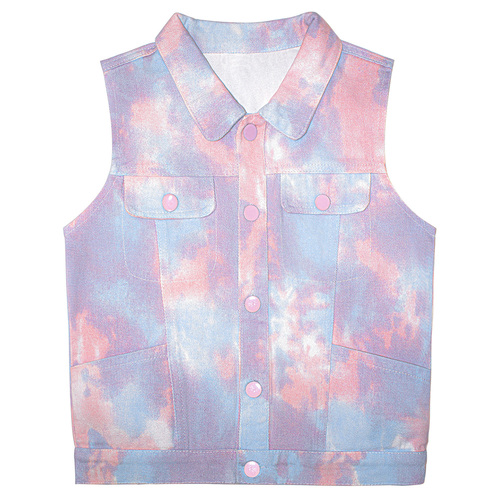 Baby  kids fashion design printed fall new girl soft kids girls vest