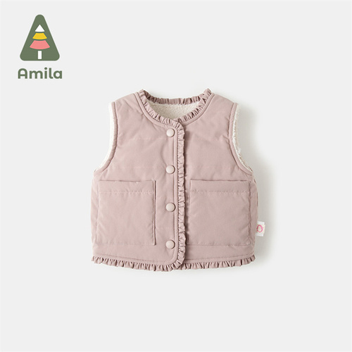 New Thickened Warm Sleeveless Baby Waistcoat Vest Children's Clothing Jackets For Kids Girl