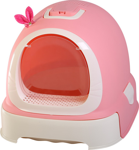 Fully Closed Breathable Self-cleaning Plastic Outdoor Pet Cat Litter Boxes Cat Toilet Litter Trays With Lid Cat Litter M