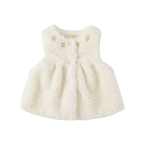 DB18903 dave bella winter baby girls cute stars coat children fashion children girl sleeveless vest