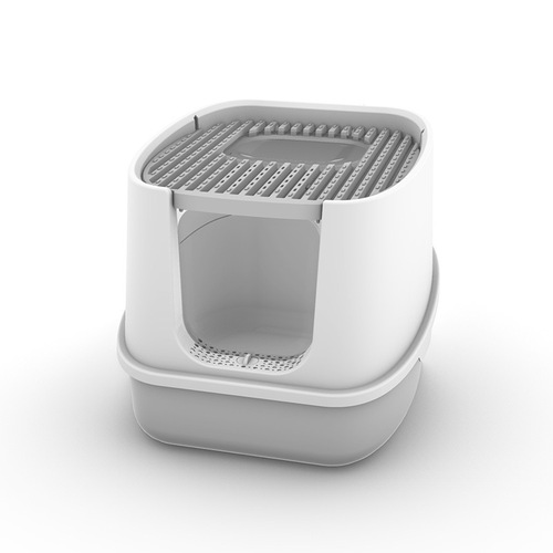 Cat Litter Box Fully Enclosed Anti-splash Cat Toilet Deodorant Pet Cleaning Supplies with Cat Litter