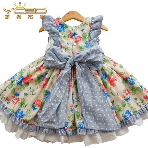 Spanish Royal Court Princess Dress European and American Lolita Children's Suit Girls' Skirts Dress Baby Clothes