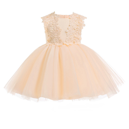 Fashion Children Baby Girl Summer Clothes Baby's First Birthday Lace Dress Girls Sleeveless Party Dress