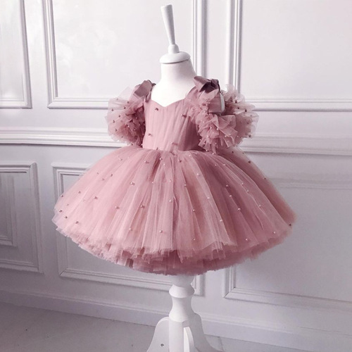 LZH Elegant Toddler Baby Girls Tutu Princess Dresses for Kids Evening Party Ball Gown Children's Christmas Costumes