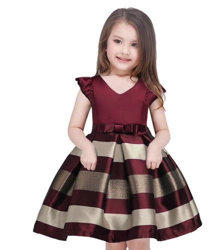 YSMARKET New sweet bow stripes princess dress of girls Baby girl christmas party dress