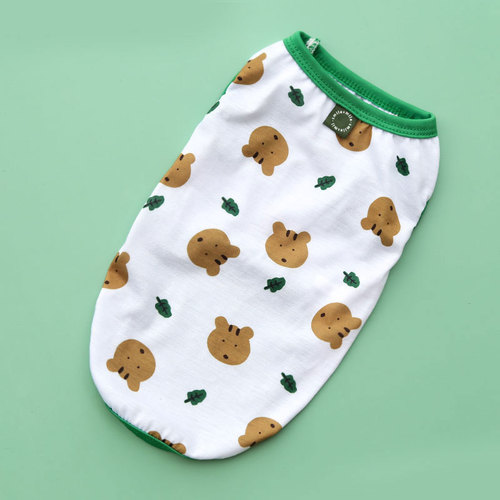 Spring and summer new cartoon teddy bear small and medium-sized dog vest pet clothing supplies