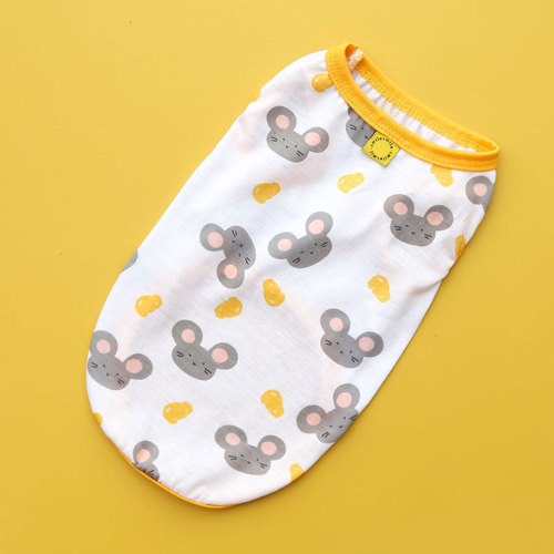 Spring and summer new cartoon teddy bear small and medium-sized dog vest pet clothing supplies