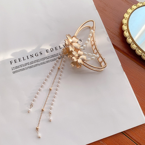 Butterfly Chain Alloy  Hair Catcher Clip Tassel Fairy Hairpin Girl Elegant Hair Catch hair clips