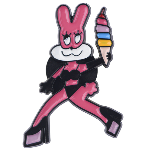 Bad Bunny Cute PVC Brooch pins for women Backpack Pins Personality Hat enamel Pin Charm Jewelry
