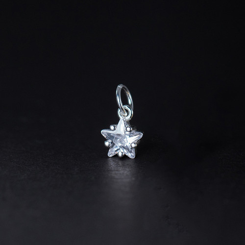 High Quality 925 Sterling Silver Zircon Star Fashion Jewelry Pendants & Charms for Women