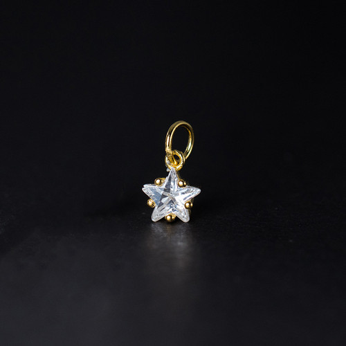 High Quality 925 Sterling Silver Zircon Star Fashion Jewelry Pendants & Charms for Women