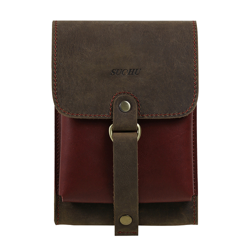   real leather mobile phone bag & cases business fashion waist belt bag waterproof phone bags