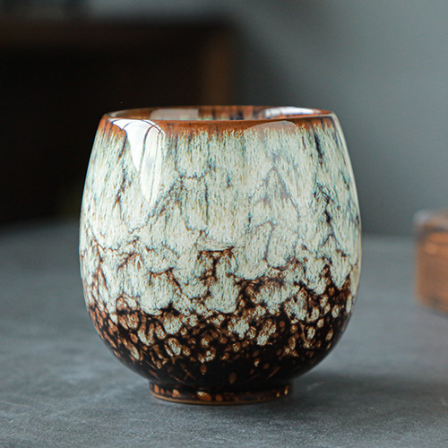 Reactive Glaze Ceramic Tea Cups Vintage Tea & Coffee Drinking Cups, Elegant Gift