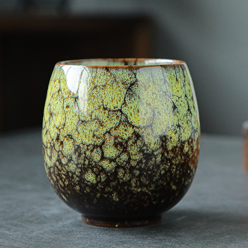 Reactive Glaze Ceramic Tea Cups Vintage Tea & Coffee Drinking Cups, Elegant Gift